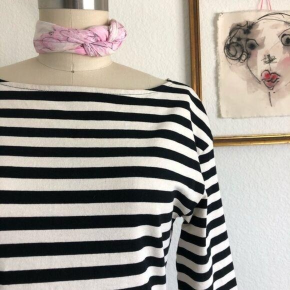 Samuji Renja Striped Midi Long Sleeve Minimal Dres - Picture 2 of 7